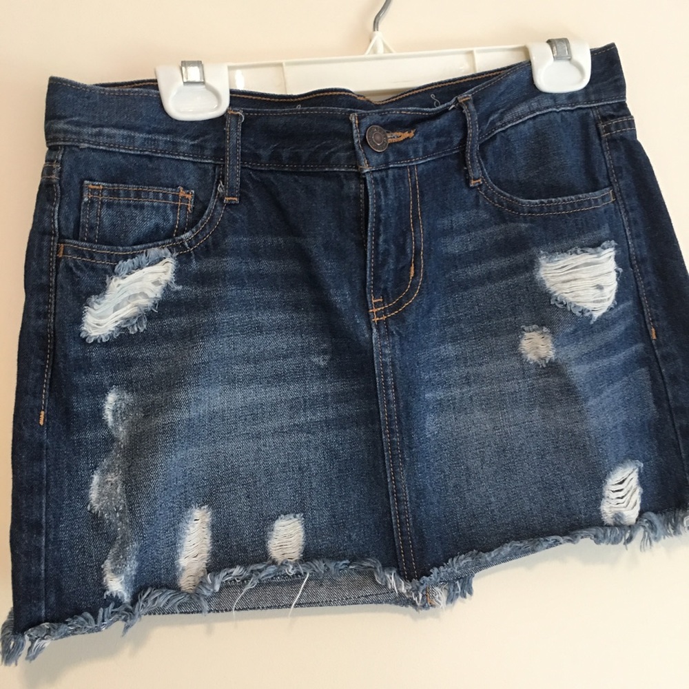 Old Navy Distressed Jean Skirt